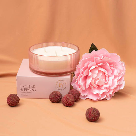 Scented Candle Indulgence 3-Wicks Lychee & Peony 300g