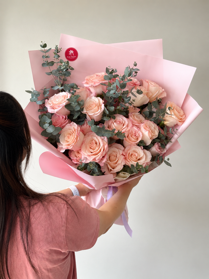 Fairytale Ending - Pink Roses Bouquet
