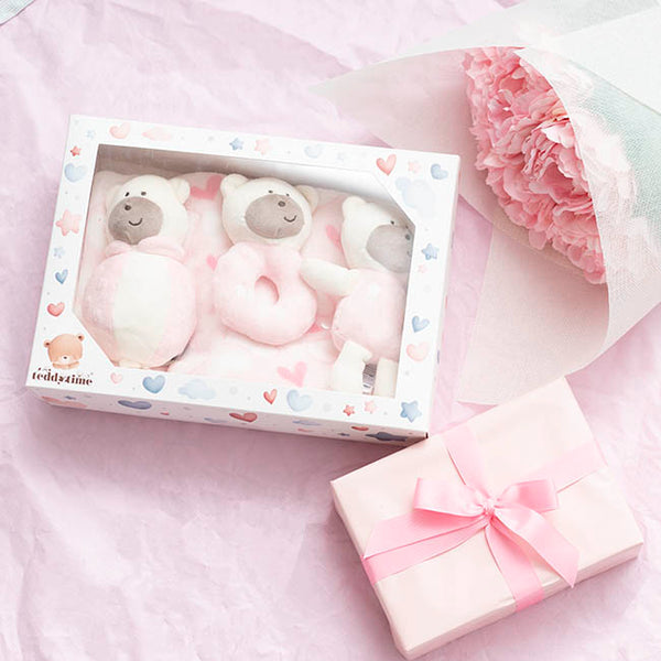 Pink Bear Baby Set