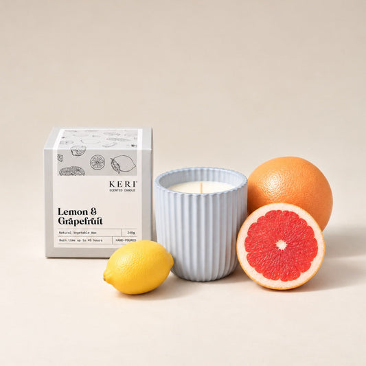 Scented Candle Evelyn III Lemon & Grapefruit (9x9cmH) 240g