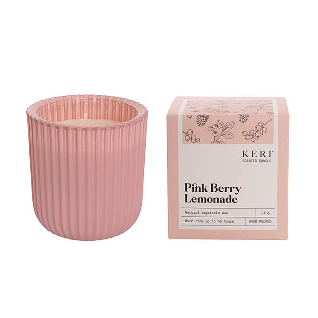 Scented Candle Evelyn III Pink Berry Lemonade (9x9cmH) 240g